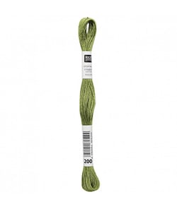 Fil à broder mouliné Uni - Rico Design 200 Vert