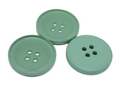 5 BOUTONS Acrylique VERT rond diamètre 25 mm 4 trous - creation couture diy