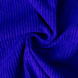 Tissu Velours d'ameublement côtelé Emy uni Bleu roi