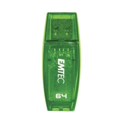 Clé USB Emtec C410 - plastique - 1-14342019 - Vert - 64 Go