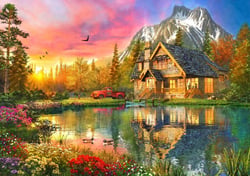 Puzzle 1000 pièces - The Mountain Cabin - Bluebird Puzzle