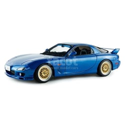 Voiture miniature de collection - SOLIDO - Mazda RX7 FD3RS 1999 - Mica Blue - Métal - Échelle 1/18