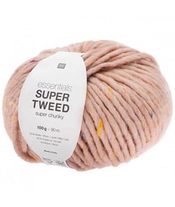 Laine à tricoter Essentials SUPER TWEED Super Chunky 100 gr - RICO Design 02 Rose