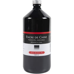 Encre de Chine - Noir - Calligraphie - Flacon de 1L - Herbin