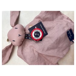 Perlipoppette doudou lapin rose - Maïlou Tradition - Rouge