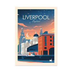 Affiche 50x70 cm - Liverpool England - Studio Inception