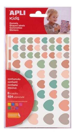 P 6F 624 GOMMET ENL COEURS COUL. NORDIK