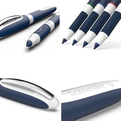 Schneider One Change Refillable Rollerball Pens Blue Fine Point Pack of 5