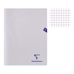 Cahier - 24x32(cm) - Petits carreaux - 96 pages - couverture en polypro - sans spirale - Clairefontaine - Mimesys