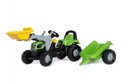 Tracteur a pedales + remorque rollyKid Deutz - Fahr 5115 G TB - Rolly Toys