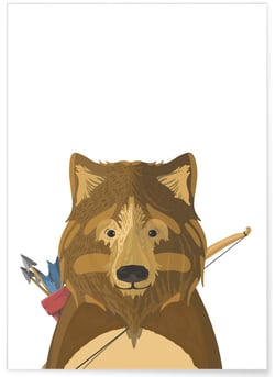 Affiche Ours | A3 : 29,7x42cm