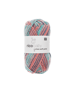 Fil à tricoter Rico Baby Cotton soft Print DK - Rico Design 23 Bleu