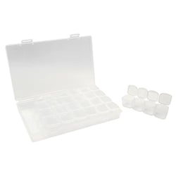 Boite rangement diamond painting 28 cases 17,5 cm