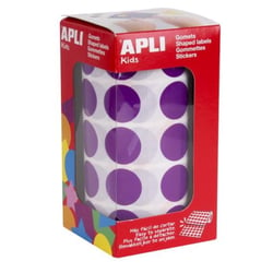 Apli Agipa - Gommettes rouleau Rond Ø 20 mm lilas x 1 770