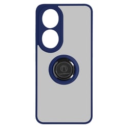 Coque pour Honor 90 Bi-matière Bague Métallique Support Vidéo Ringip Bleu