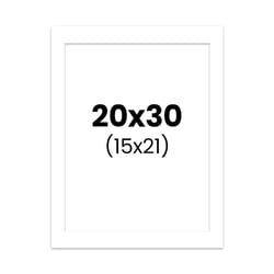 Passe-partout - Blanc - 20x30cm - Photo 15x21cm - Pour cadre - Encadrement