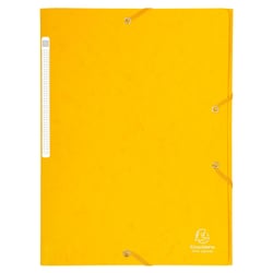 Chemise à élastiques Maxi capacity carte lustrée 425gm2 - A4 - Jaune - x 25 - Exacompta