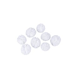 Soft Tulle Pompons assortis, blanc, ø4cm+ø5cm, Boite 8 pces