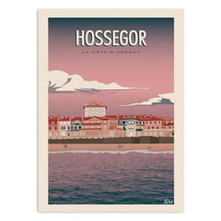 Affiche 30x40 cm - Hossegor - Turo Memories Studio