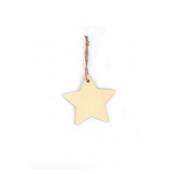 Etoile a decorer bois 110mm - Graine Creative - Beige