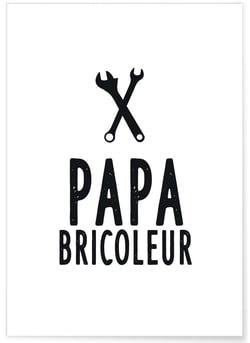 Affiche 'Papa bricoleur' | A3 : 29,7x42cm