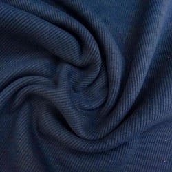 Tissu Bord côte uni Bleu marine