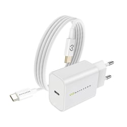 Mayaxess Chargeur Secteur pour Poco F7 20W + Câble USB-C 1m Blanc