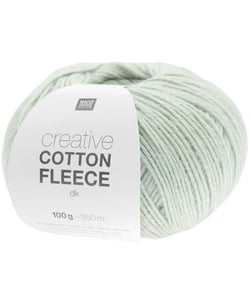 Pelote de coton Creative Cotton Fleece dk - 100 GR - Rico Design 12 Vert Menthe