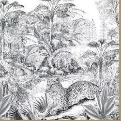 4 serviettes en papier découpage collage 33 cm Easy Life RETRO JUNGLE