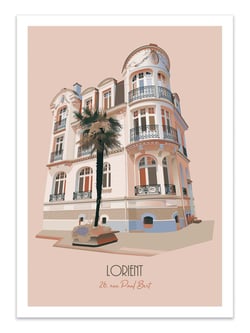 Affiche 30 x 40 cm - Lorient - 26 rue Paul Bert - Artmoric