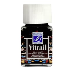 Peinture vitrail - Lefranc Bourgeois - Brun foncé - Flacon de 50ml