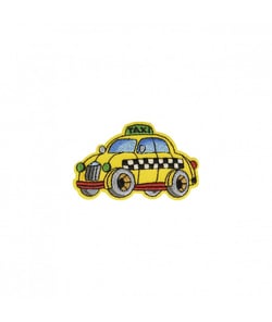 Ecussons Thermocollant Véhicules 4 X 5 cm - Mediac Taxi Jaune