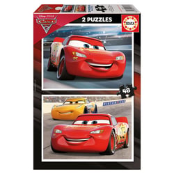 2 puzzles de 48 pieces cars 3 - Educa Borras - Rouge