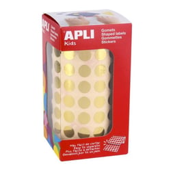 Apli Agipa - Gommettes rouleau Rond Ø 10,5 mm doré métallisé x 5 192