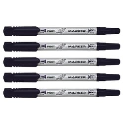 Lot de 5 marqueurs permanents double pointe fine et moyenne - PILOT - Noir