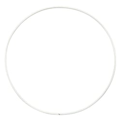 10 cercles en métal blanc - Ø 15 cm