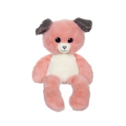 Peluche - Peluche Chien "Leggies" Rose Poudré et Gris - 32 cm