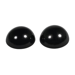 Yeux d'animaux,demi - perles, 8mm ø, noir, à coller, 14 pces