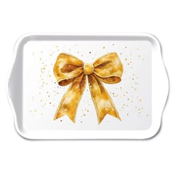 Mini plateau en mélamine n ud doré de Noël