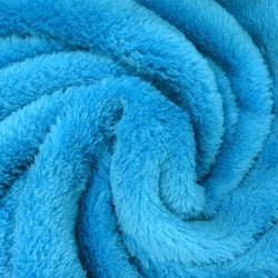 Tissu Doudou uni Bleu turquoise