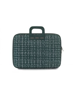 Mallette Bombata Tweed 15'' - Vert