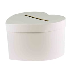 Urne coeur en carton pour cagnotte cadeau 24,5 cm