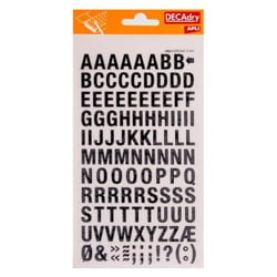 Lettres Transfert Noir 12mm