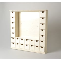 CALENDRIER DE L'AVENT CARRÉ - 44X44X7 CM - BOIS