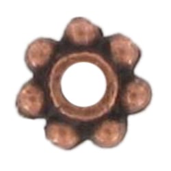 MégaCréa - Perle rondelle intercalaire métal Ø4mm Cuivré (lot de 10)