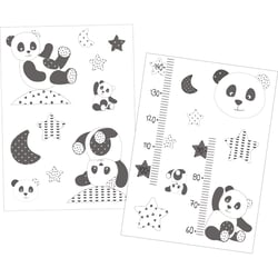 Stickers muraux 70x50cm en Adhésif gris