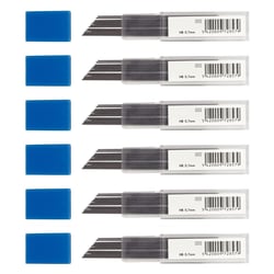 Mine de rechange WONDAY - Graphite - 0,7 mm - HB - Lot de 6 étuis de 12 mines