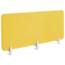 Séparateur Cloison Acoustique de Bureau et Table Jaune en Polyester et Matière Synthétique 180 x 40 cm Idéal pour le Open Space