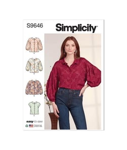 Patron Simplicity 9646 - Chemise boutonnée du 36 au 54 (FR) S9646.K5 taille n°FR 36-44