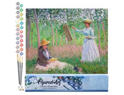 Peinture par Numéro Figured'Art - Dans les bois de Giverny - Monet - Kit de Loisir Créatif DIY Numéro d'Art Complet - 40x50cm sans châssis en bois